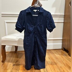 Boden navy blue shirt dress size 6
